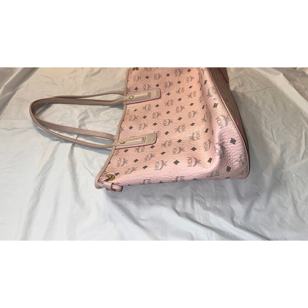 MCM Liz Reversible Tote Bag & Pouch Soft Pink with Dust Bag - Picture 11 of 16